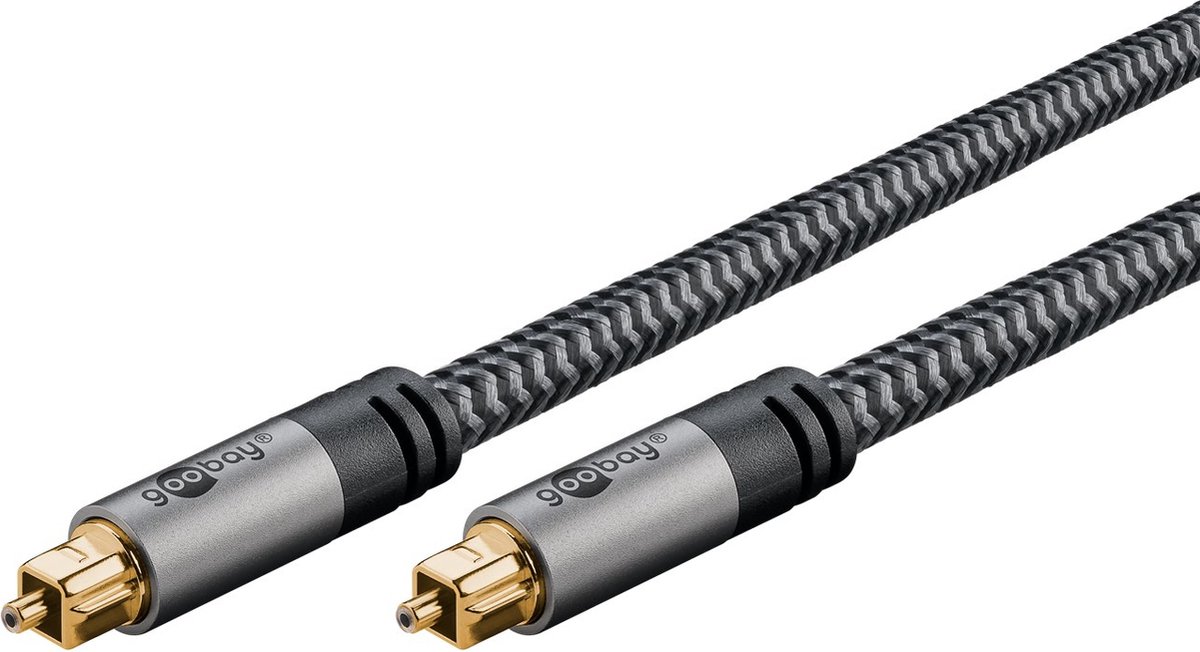Goobay 65308 audio kabel 10 m Toslink Zwart, Zilver