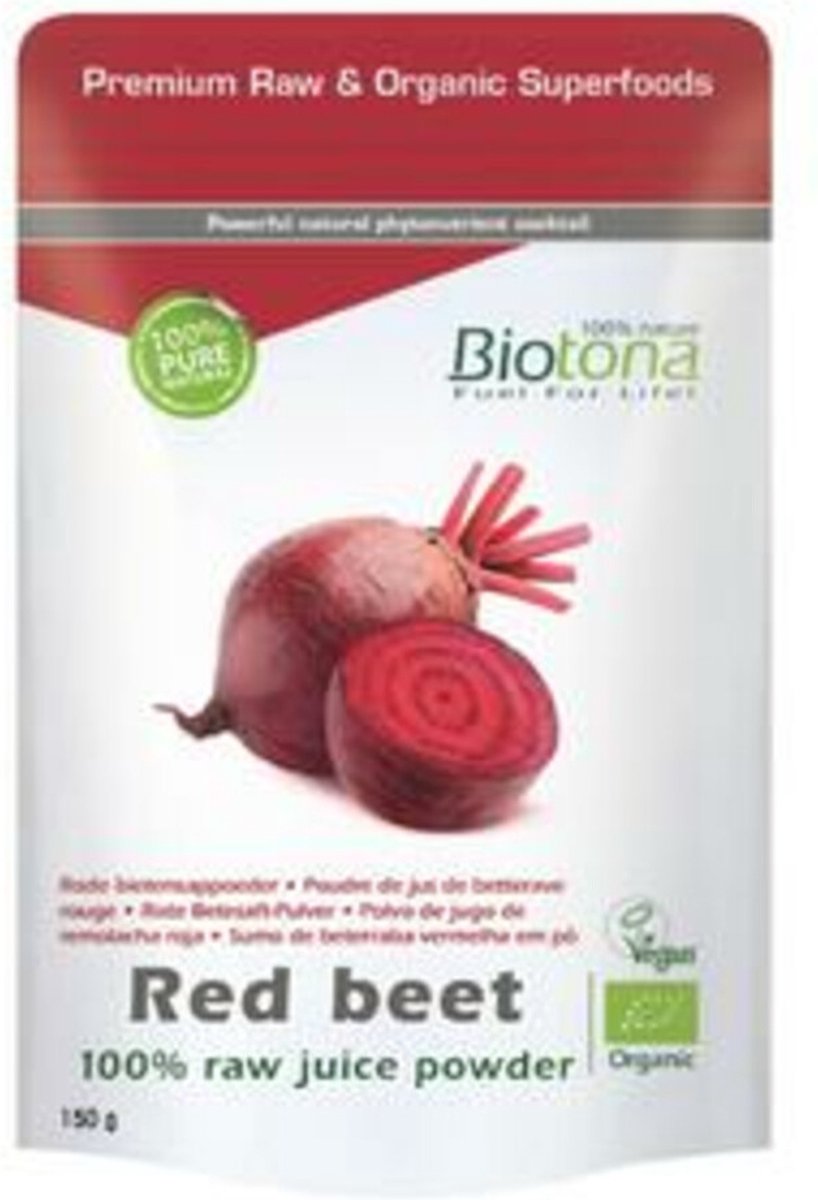 Goedkoopste Biotona Rode Biet Raw Poeder 150 gr