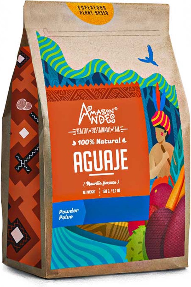 Goedkoopste Aguaje – Aguaje Poeder, Buriti, Miracle fruit, Superfood, 150g