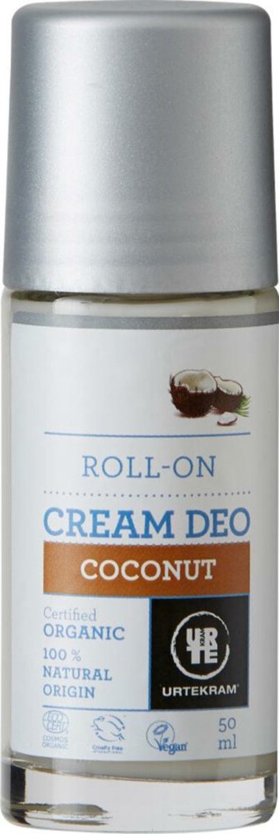 Goedkoopste Urtekram Roll On Cream Deodorant - Kokosnoot - 50ml