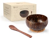 Namture Coconut Bowl Set – Inhoud 600ml – Medium Kokosnoot Kom – 100% Natuurlijk - Binnenkant Gepolijst - Duurzaam – Diameter 12-13cm
