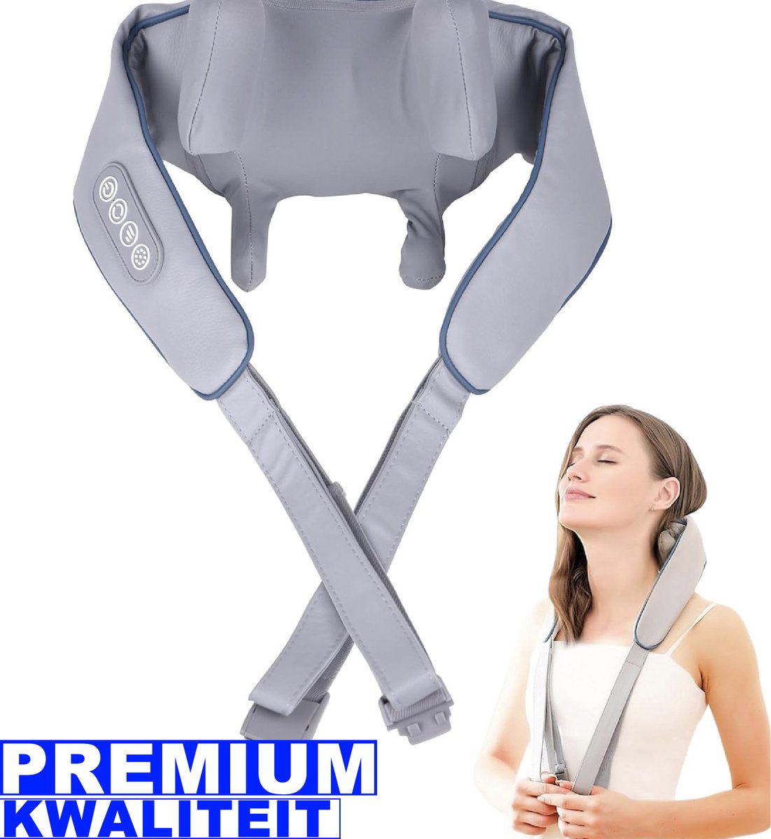 Afbeelding 2 van Nekmassage Apparaat - 4 in 1 - Massage Apparaat - Nek En Rug - Schouder - Beenmassage - Betere Bloedsomloop - Healing Hands Neck Massager - Draadloos - Zensoothe massage