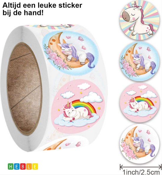 *** Autocollants Unicorn de récompense - Autocollant Licorne pour enfants - Système de récompense - Rouleau d'autocollants - Fournitures scolaires - Éducation - Feuilles d'autocollants - de Heble® ***