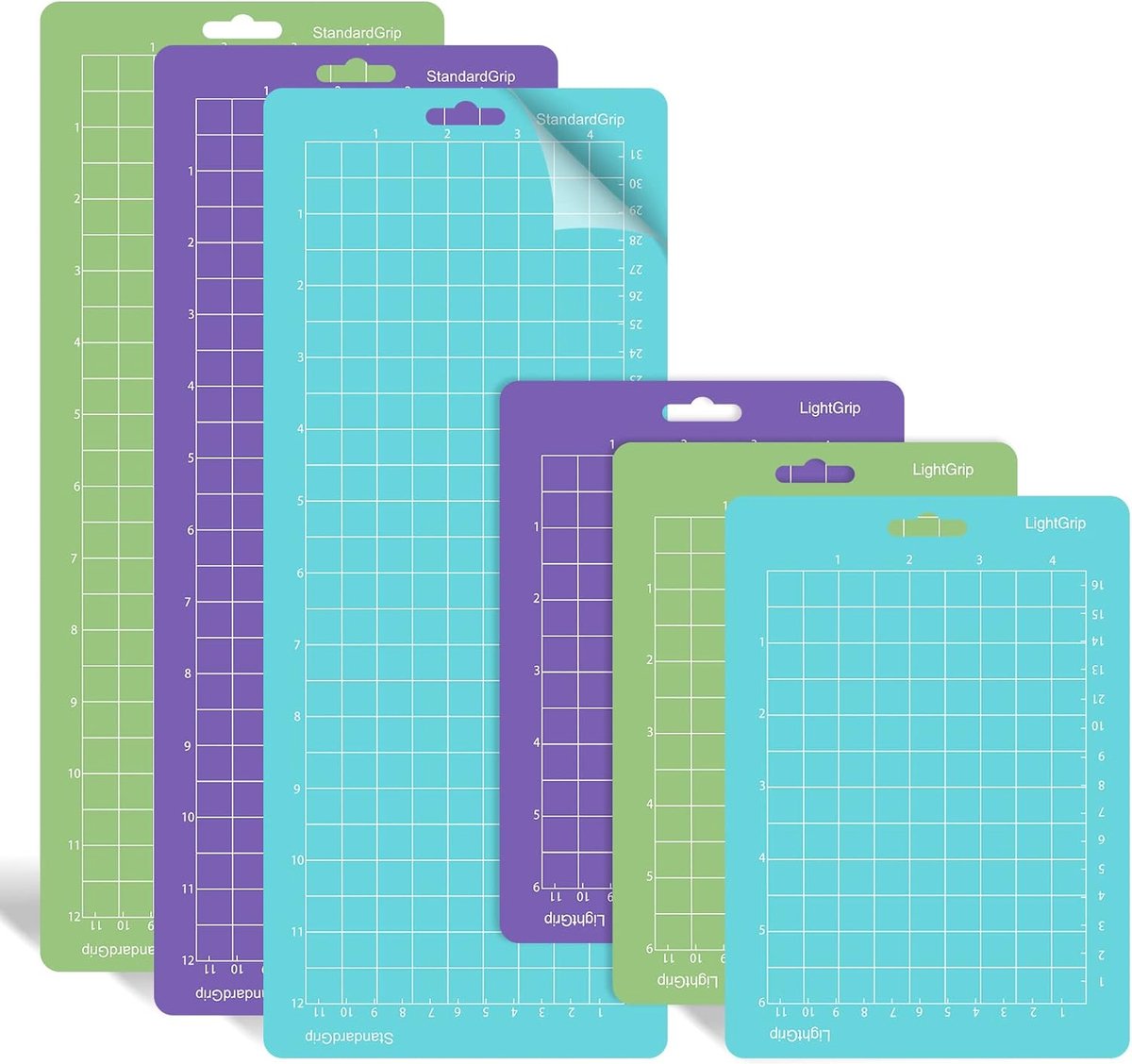 6 stuks snijmat voor Cricut Joy antislip en duurzame snijmat 4 5 x 12 (30 5 cm x 11 4 cm) 4 5 x 6 5 (16 5 cm x 11 4 cm) Variety Grip vervangende mat voor Cricut Joy accessoires