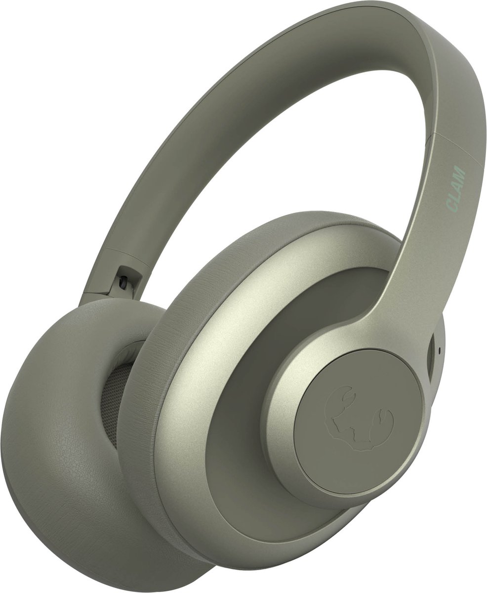 Fresh 'n Rebel Clam Ace – Draadloze Bluetooth Koptelefoon met Active Noise Cancelling - 60 uur Speeltijd - Met volume wiel - Dried Green