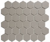 The Mosaic Factory London Hexagon - Tegel - Mozaïektegel - 28.1x32.5x0.6cm - Grijs - Mat - 0.91m²/10 Stuks