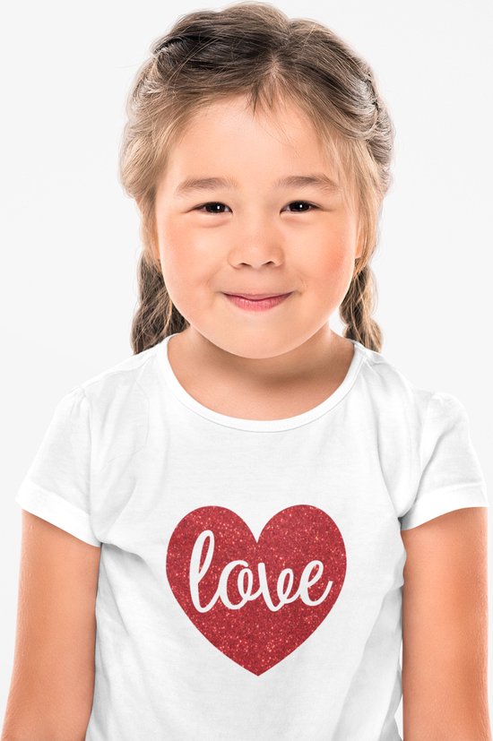 Valentijn / Valentine glitter love vibes T-Shirt