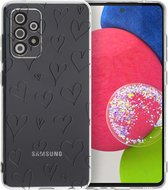 iMoshion Hoesje Geschikt voor Samsung Galaxy A52 (4G) / A52s / A52 (5G) Hoesje Siliconen - iMoshion Design hoesje - Meerkleurig / Hearts