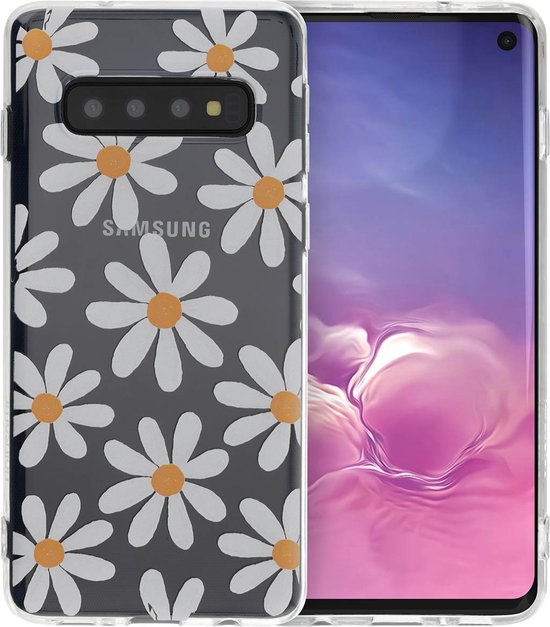 imoshion Hoesje - Geschikt voor Samsung Galaxy S10 - Design hoesje verpakking - Daisy Flower