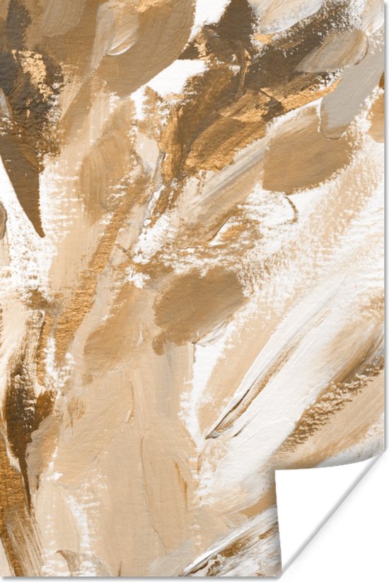 Poster Verf - Goud - Luxe - 120x180 cm XXL