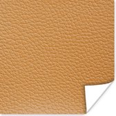Poster Leer - Structuur - Lederlook - Oranje - 30x30 cm - Kerstversiering - Kerstdecoratie voor binnen - Kerstmis