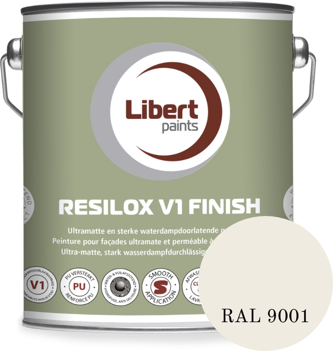 Libert - Resilox V1 Finish - Gevelverf - 2,5 L- RAL 9001