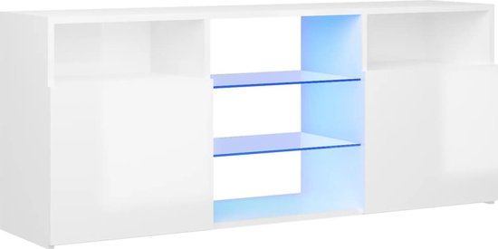 vidaXL-Tv-meubel-met-LED-verlichting-120x30x50-cm-hoogglans-wit
