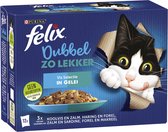 Purina FELIX Dubbel Zo Lekker - Vis Selectie - 24 x 85 gram - Kattenvoer