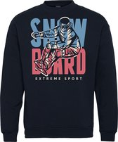 Sweater Snowboard Extreme Sport | Apres Ski Verkleedkleren | Fout Skipak | Apres Ski Outfit | Navy | maat M