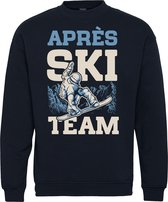 Pull Après Ski Team | Vêtements d'habillage après-ski | Mauvaise combinaison de ski | Tenue d'après-ski | Marine | taille L.