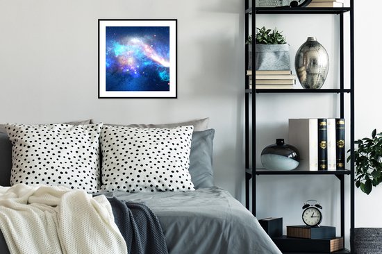 Cadre photo avec poster - Blauw - Étoiles - Espace - 40x40 cm - Cadre poster