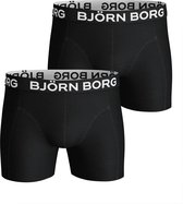 Bjorn Borg Heren 2-Pack Boxershorts SHORTS SAMMY SOLIDS - Zwart - Maat S