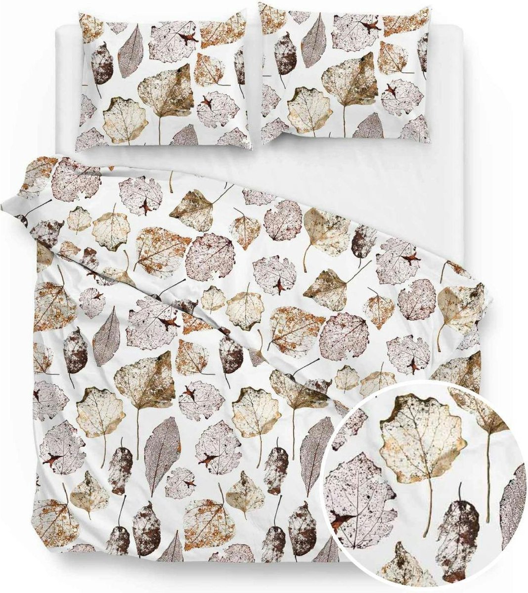 Zo! Home Miriam - Flanel - Dekbedovertrek - Lits-jumeaux - 240x200/220 cm - Natural