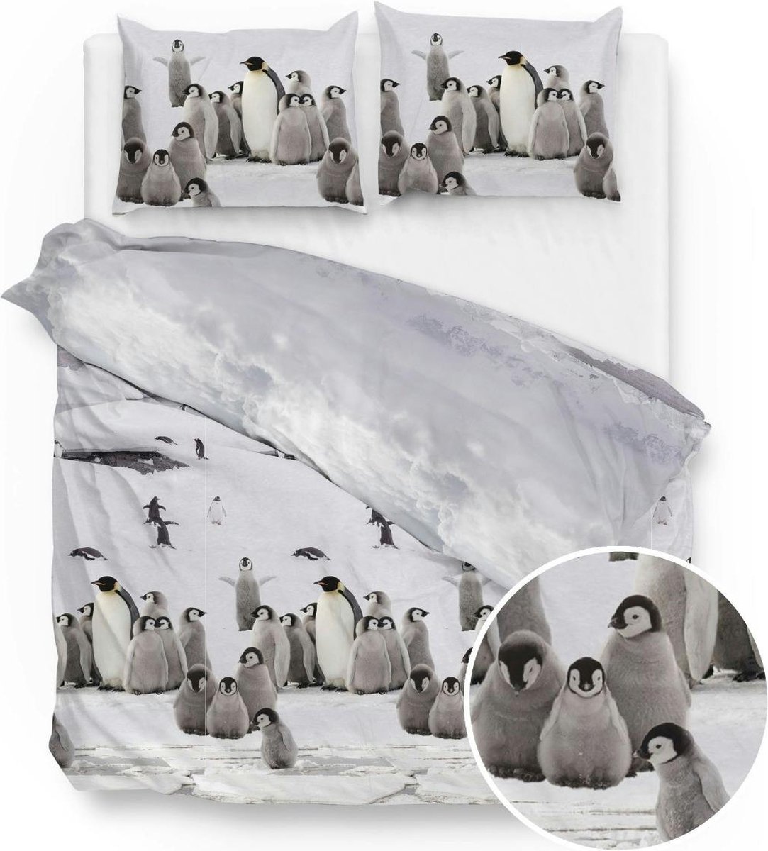 Zohome Tadzio Dekbedovertrek - Flanel - Extra breed - White