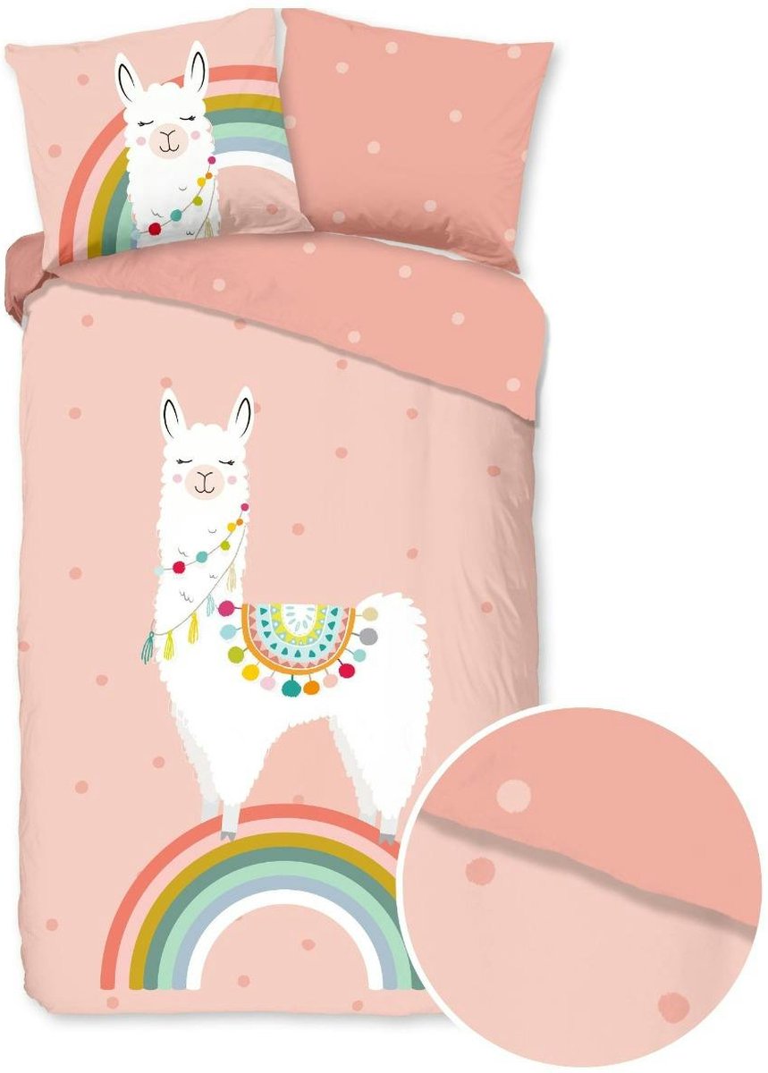Good Morning Kinderdekbedovertrek "Llama" - Multi - (140x200/220 cm)
