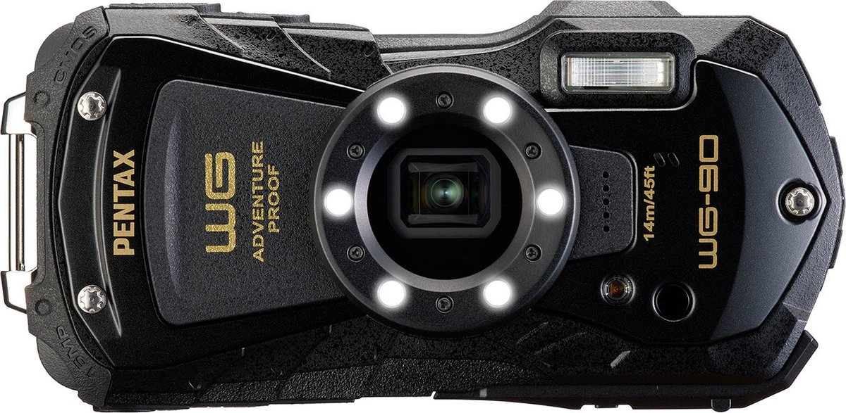 Pentax WG-90 compact camera Zwart