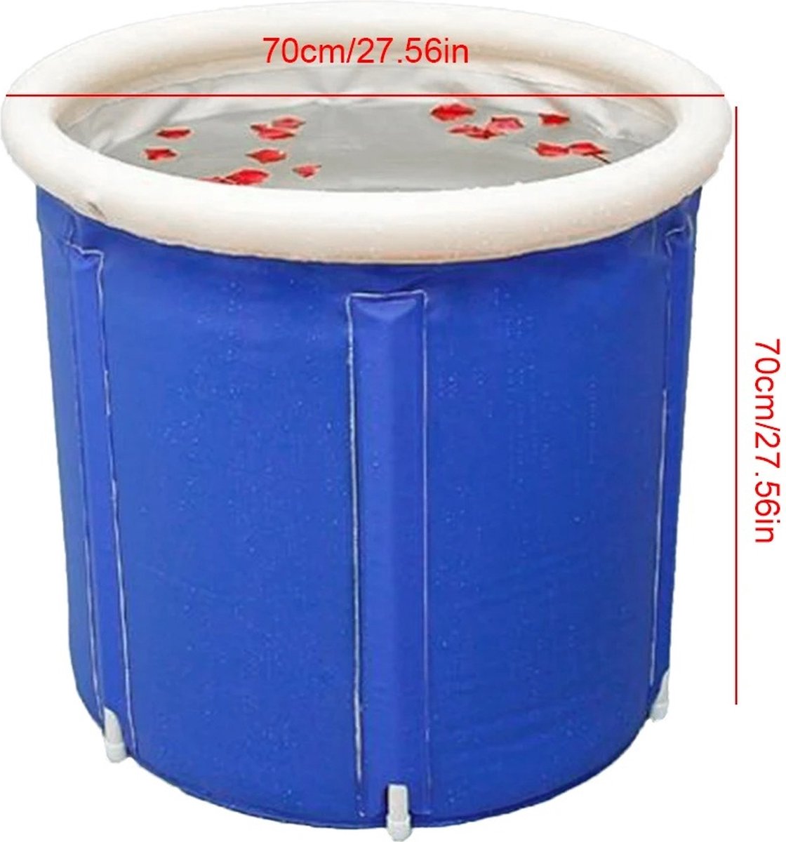Opvouwbare bad - IJsbad - Warme bad - Ice Bath - Dompelbad - Inclusief luchtpomp - Opvouwbaar & Inklapbaar ijsbad - Opblaasbaar Zitbad - Blauw