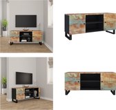 vidaXL Tv-meubel 105x33x46 cm massief teruggewonnen hout - Tv-meubel - Tv-meubels - Tv-meubel - Tv Unit