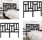 vidaXL Tête de lit 125-5x4x100 cm Bois de pin massif Noir - Tête de lit - Têtes de lit - Tête de lit - Tête de lit en bois