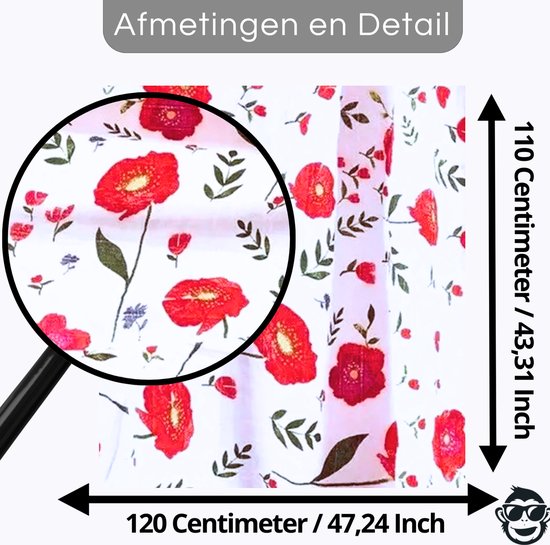 BoefieBoef XL Hydrofiele Doek 120x110cm - Zachte Bamboe Swaddle, Inbakerdoek, Mousseline Doek voor Baby's en Newborns 0 tot 12 maanden - Roos Rood - Dubbellaags, Ademend en Absorberend - Kerst en KraamCadeau - - Duurzaam - Babydeken - Wit van BoefieBoef — afbeelding 5