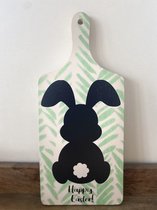 Creaties van Hier - Serveerplank - Pasen - Paasdecoratie - Happy Easter - 35 cm