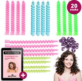 BeautyFit® - Nieuwste Heatless Curls 6-delig - Inclusief E-book - Zwart - Krulspelden - Haarrollers - Krullen Zonder Hitte - Krullers - Haar Rollers Zelfklevend - Haarkruller