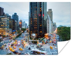 Broadway en Central Park West in New York Poster 40x30 cm - klein - Foto print op Poster (wanddecoratie woonkamer / slaapkamer) / Amerikaanse steden Poster