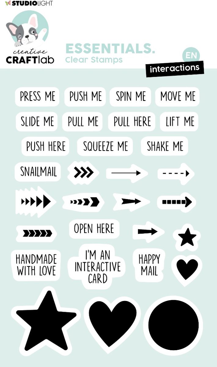 Creative Craftlab Essentials Clear Stempel Text Interacti