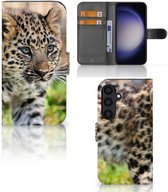 GSM Hoesje Geschikt voor Samsung Galaxy S24 Beschermhoesje met foto Baby Luipaard