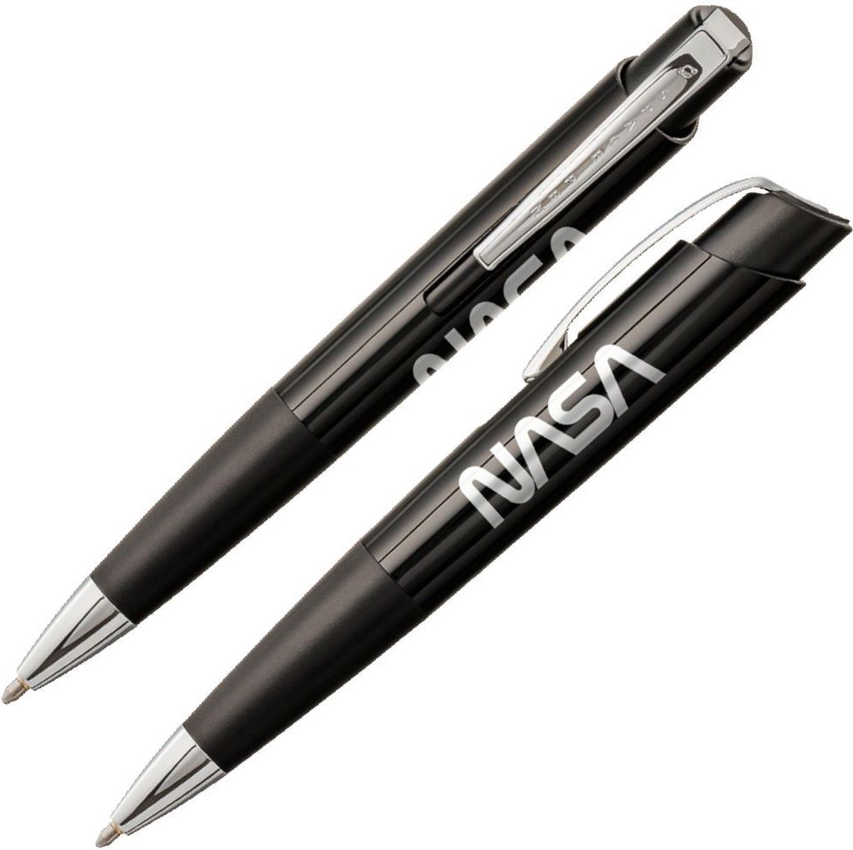 Eclipse Space Pen, Zwart Plastic met Clip en NASA-Logo (#SECL-NASAW)