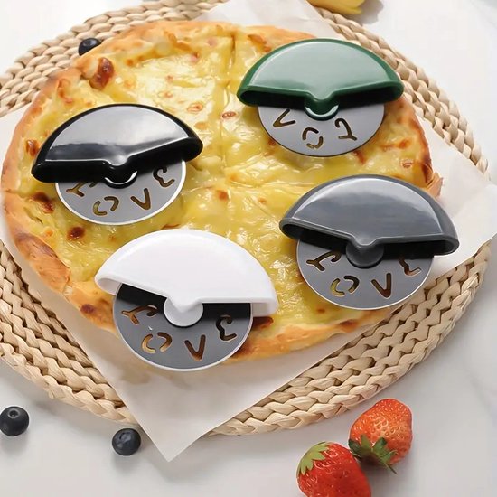 Roestvrijstalen pizzasnijder, grappige pizzawiel, pizza-snijder