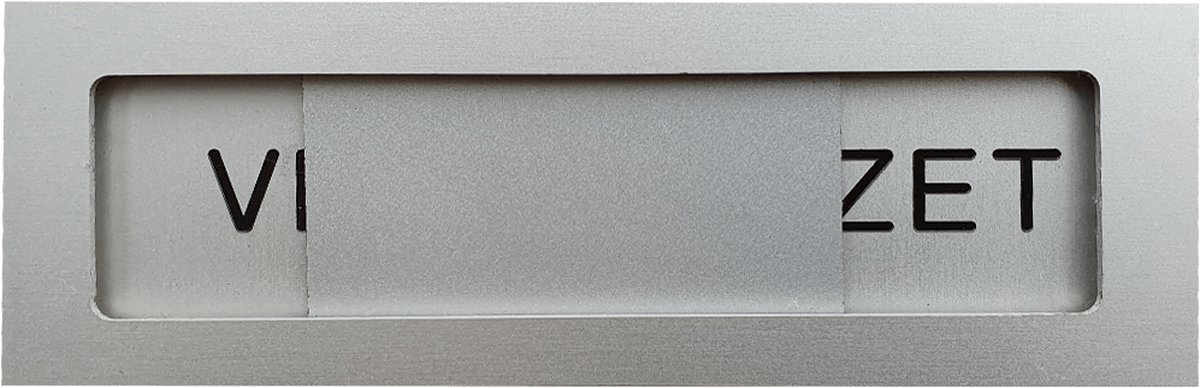 GM-243 17x4cm Schuifbordjes aluminium tekst zwart