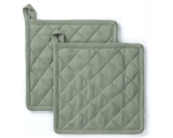 Byrklund Pannenlap Stay Cold - 2x 20x20 - 100% Katoen - Jade