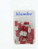 KLEMKO Blister verpakte Geïsoleerde Vlakstekerhuls 6,3x0,8mm voor 0