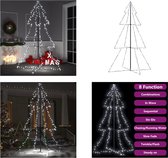 vidaXL Kegelkerstboom 240 LED's binnen en buiten 118x180 cm - Kerstkegelboom - Kerstkegelbomen - Kerstverlichting - Kerstverlichtingen