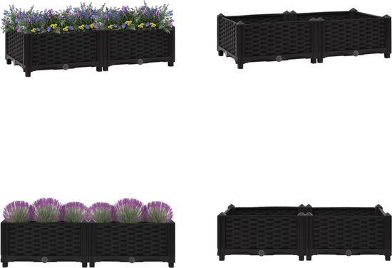 vidaXL Plantenbak Decoratieve Massief Grenenhout 78x40x52 cm