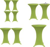 vidaXL Tafelhoes stretch 4 st 70 cm groen - Tafelkleed - Tafelkleden - Statafelkleed - Statafelkleden