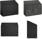 vidaXL Tuinbankhoes met 8 oogjes 160x70x70/88 cm polyetheen - Tuinbankhoes - Tuinbankhoezen - Tuinmeubelhoes - Meubelhoes