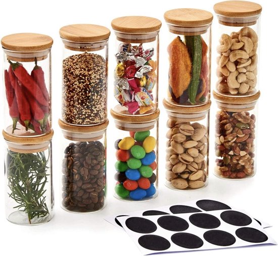 SILBERTHAL Voorraadpotten glas met deksel, set 1700 ml, voorraadpotten