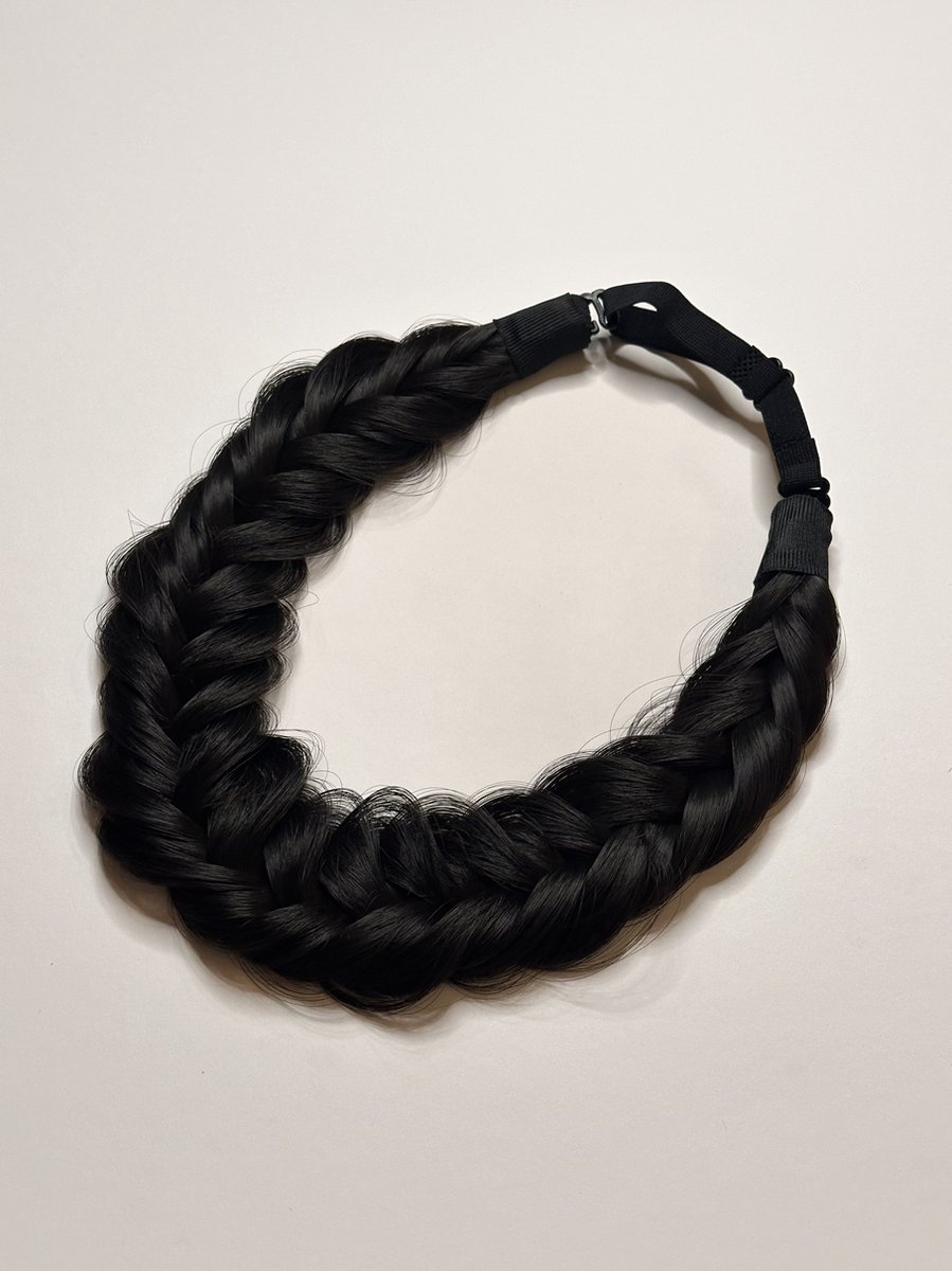 Lovely braids - black leather - hair braids - messy - haarband - infinity braids - Haarvlecht band - fashion - diadeem - festival look