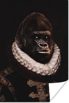 Willem van Oranje door Oude Meester Adriaen Thomasz met een Gorillakop 20x30 cm - klein - Foto print op Poster (wanddecoratie woonkamer / slaapkamer)