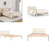 vidaXL Bedframe massief grenenhout 100x200 cm - Bedframe - Bedframes - Bed - Bedbodem
