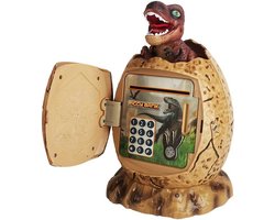 Dinosaurus spaarpot - digitaal - elektronisch - lichtgevend - bruin