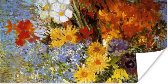 Poster Vaas met madeliefjes en anemonen - Vincent van Gogh - 40x20 cm